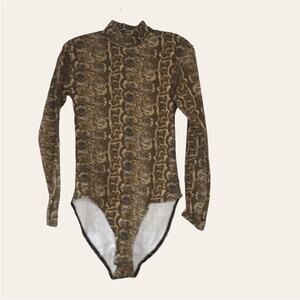 NEW Vintage Denim Republic snake skin bodysuit